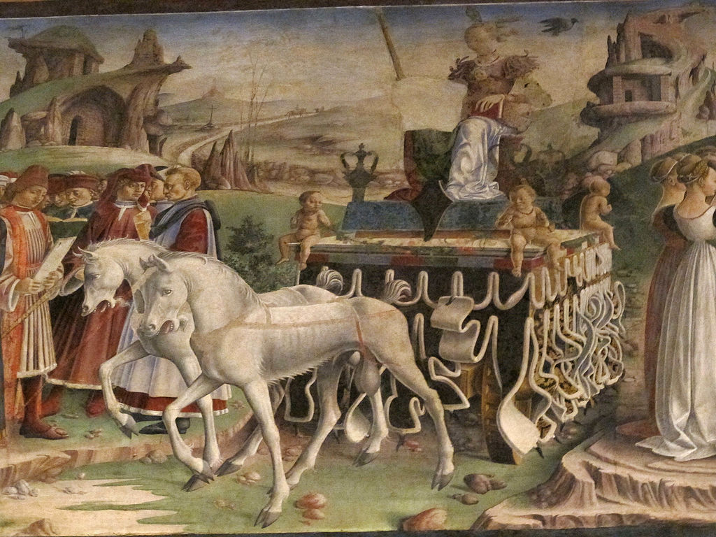 1024px Palazzo schifanoia salone dei mesi 03 marzo f. del cossa trionfo di minerva 02