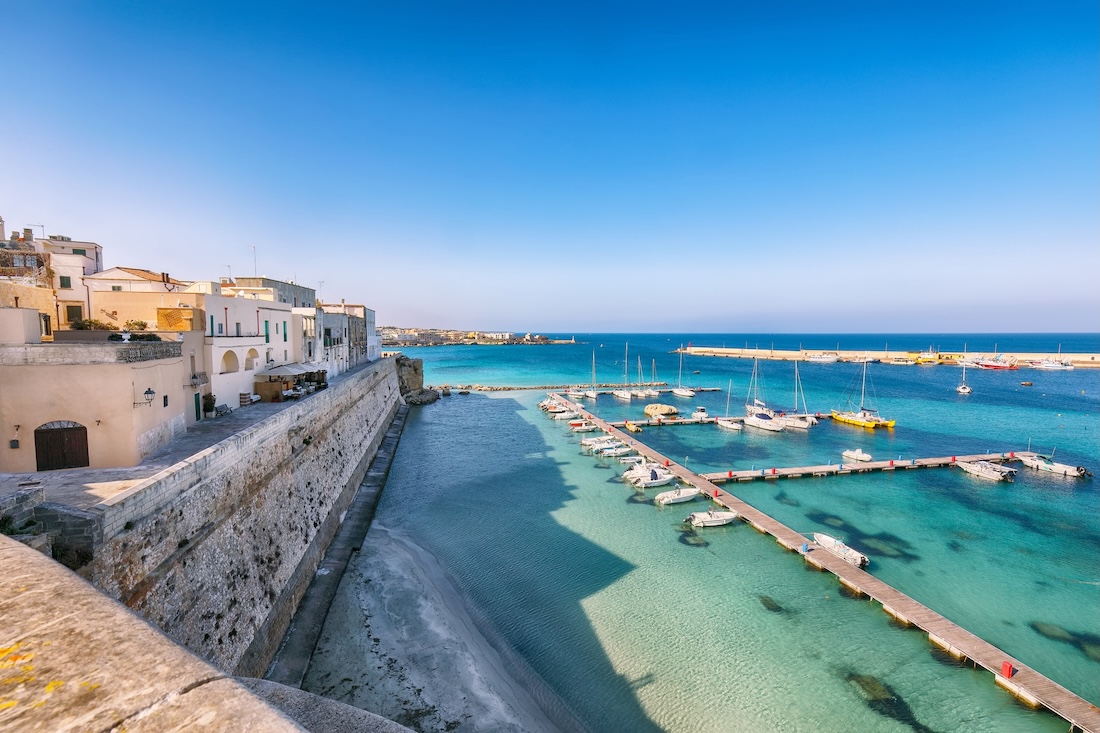 Otranto harbour on the Salento coast in Puglia, Italy, visited on a small group Puglia tour