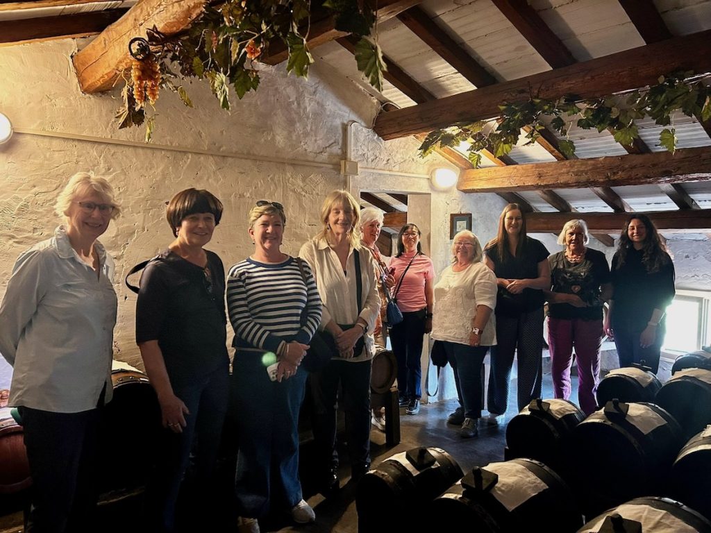 Guests on our 2026 Great Gardens of Italy tour visiting a traditional balsamic vinegar producer near Modena
